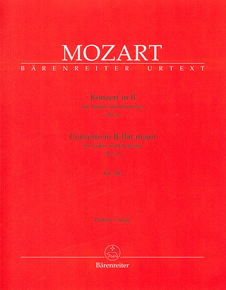 Wolfgang Amadeus Mozart: Konzert für Violine und Orchester Nr. 1 B-Dur KV 207