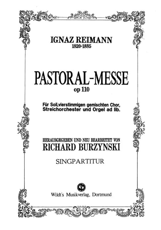 Ignaz Reimann - Pastoralmesse B-Dur Op 110