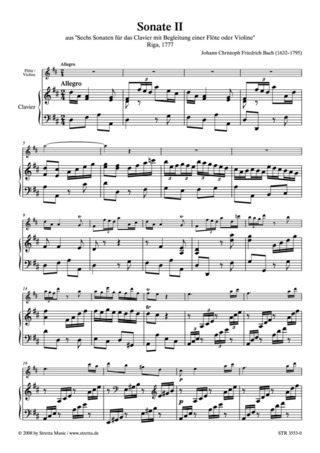 Johann Christoph Friedrich Bach - Sonate II