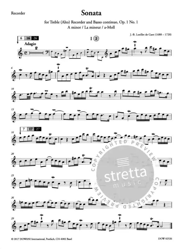 Jean-Baptiste Loeillet - Sonate a-Moll op.1,1 (1)