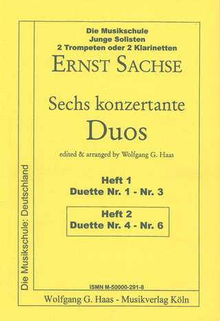 Ernst Sachse: 6 Konzertante Duos 2 (Nr 4-6)