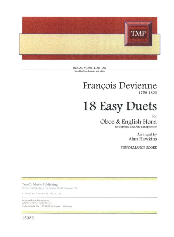 François Devienne - 18 leichte Duos