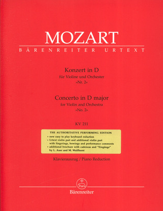 Wolfgang Amadeus Mozart - Konzert für Violine und Orchester Nr. 2 D-Dur KV 211