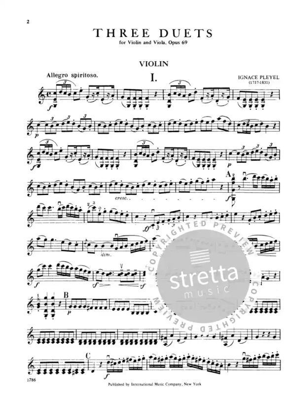 Ignaz Josef Pleyel: 3 Duette Op 69 (1)
