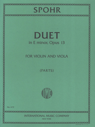 Louis Spohr: Duett E-Moll Op 13