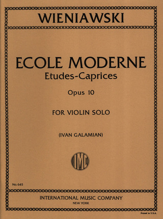 Henryk Wieniawski - Scuola Moderna (Studi-Capriccio) Op. 10 (Galamian)