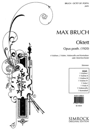 Max Bruch - Oktett op. posth.
