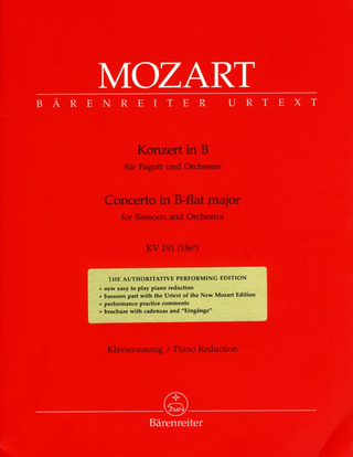 Wolfgang Amadeus Mozart: Concerto in B-flat Major KV 191 (186e)