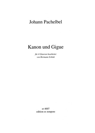 Johann Pachelbel - Kanon und Gigue