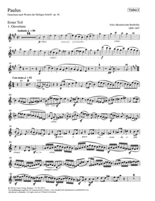 Felix Mendelssohn Bartholdy - St. Paul op. 36