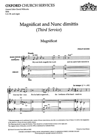 Philip Moore: Magnificat and Nunc dimittis