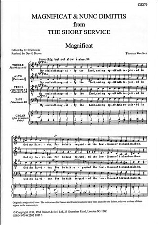 Thomas Weelkes - Magnificat and Nunc Dimittis (The Short Service)