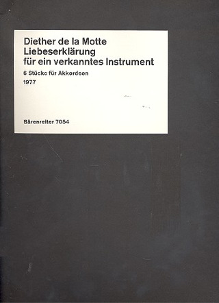 Diether de la Motte - Liebeserklärung an ein verkanntes Instrument (1977)