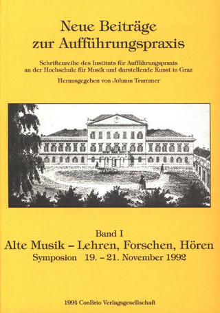 Johann Trummer - Alte Musik – Lehren, Forschen, Hören