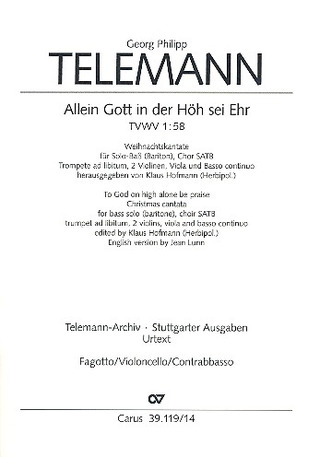 Georg Philipp Telemann - Allein Gott in der Höh sei Ehr B-Dur TVWV 1:58