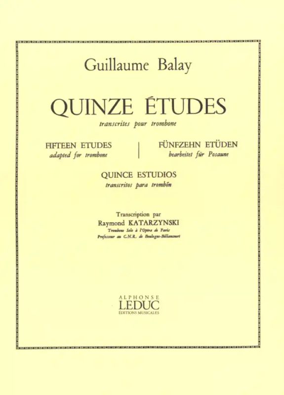Guillaume Balay - 15 Etudes