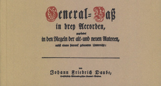 Johann Friedrich Daube - General-Baß in drey Accorden