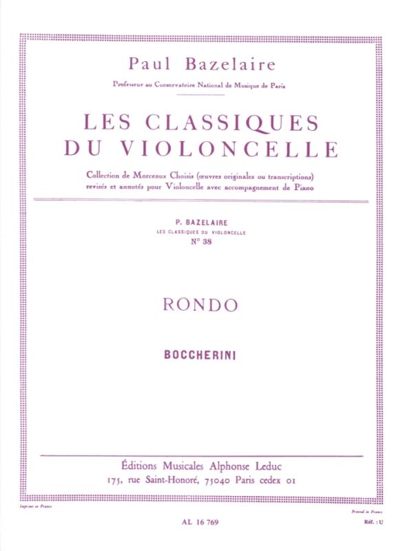 Luigi Boccheriniy otros. - Rondo' C Major After String Quartet G 310
