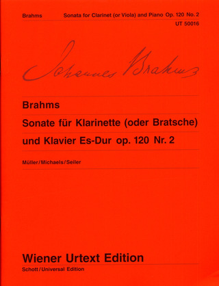 Johannes Brahms - Sonate für Klarinette (oder Bratsche) und Klavier Es-Dur op. 120/2