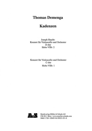 Joseph Haydn - Kadenzen zu den Konzerten C-Dur und D-Dur