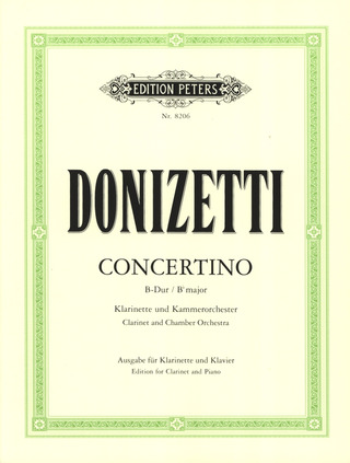 Gaetano Donizetti - Concertino for Clarinet and Chamber Orchestra in B flat