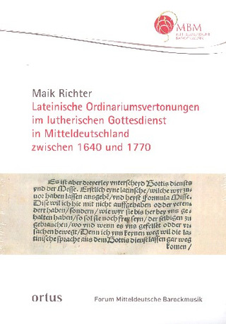 Maik Richter - Lateinische Ordinariumsvertonungen im lutherischen Gottesdienst