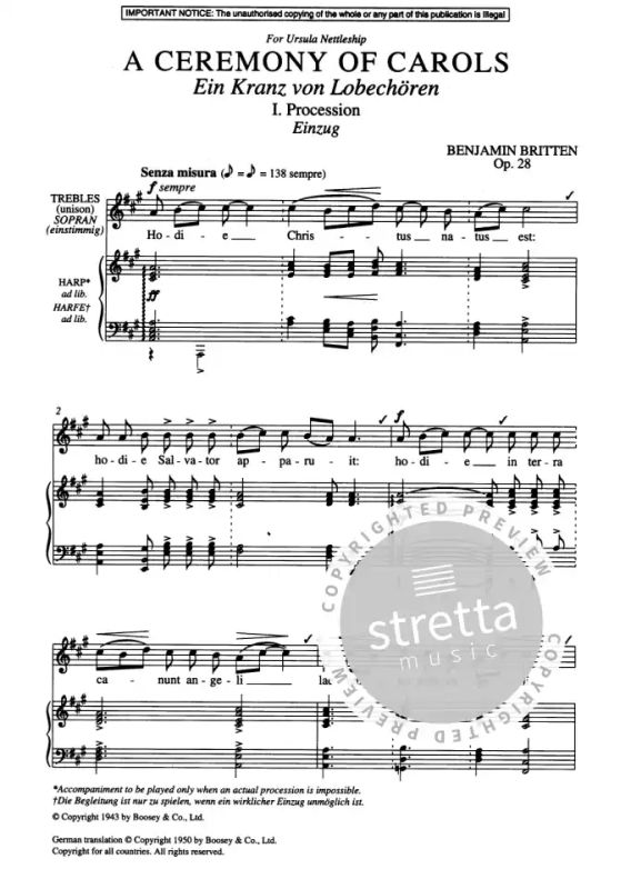 Benjamin Britten - A Ceremony of Carols op. 28