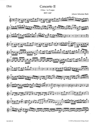 Johann Sebastian Bach - Brandenburgisches Konzert Nr. 2 F-Dur BWV 1047