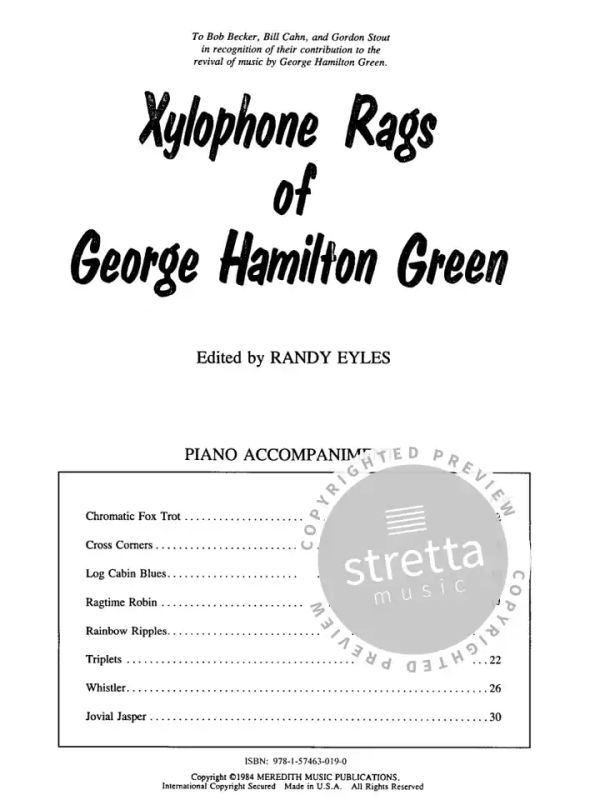 George Hamilton Green - Xylophone Rags of George Hamilton Green