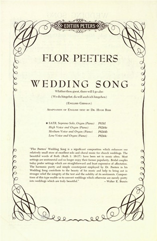 Flor Peeters - Wedding Song op. 103