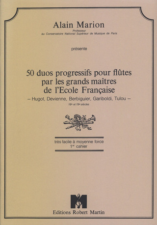 50 Duos progressifs pour flûtes par les grands maitres de l'École française 1