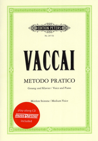 Nicola Vaccai: Metodo pratico di Canto Italiano – mittlere Stimme