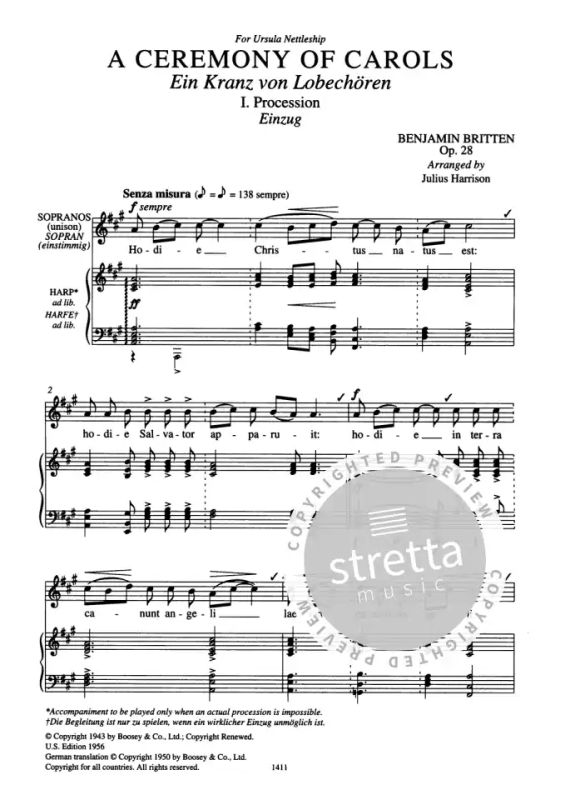 Benjamin Britten - A Ceremony of Carols op. 28