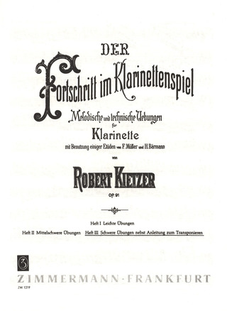 Robert Kietzer - Der Fortschritt im Klarinettenspiel op. 91/3