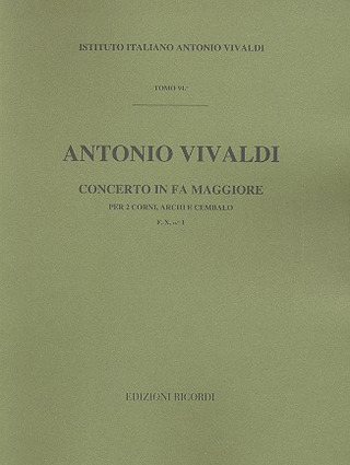 Antonio Vivaldi - Concerto in fa maggiore F.10/1 T 91