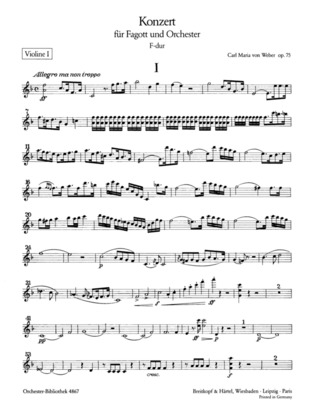 Carl Maria von Weber: Fagottkonzert F-dur op. 75