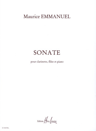 Maurice Emmanuel - Sonate