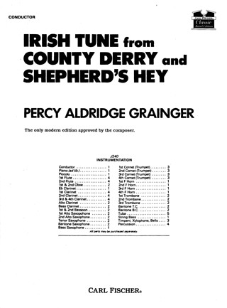 Percy Grainger: Irish Tune from County Derry And Shepherd's Hey