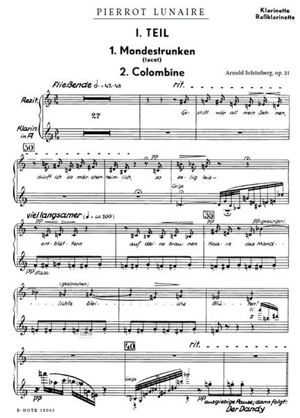 Arnold Schönberg - Pierrot lunaire für Stimme, Instrumente und Klavier op.21 (Stimmen)
