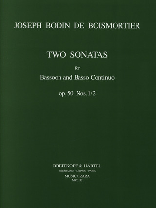 Joseph Bodin de Boismortier - 2 Sonaten op. 50/ 1–2