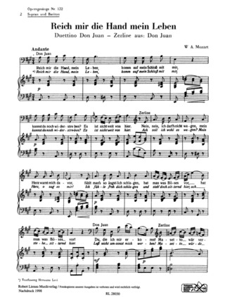 Wolfgang Amadeus Mozart - Reich mir die Hand 132