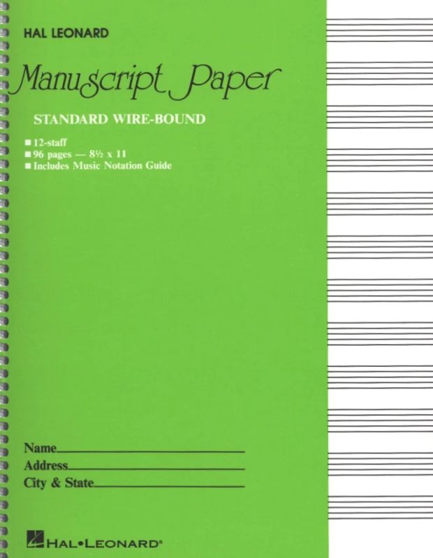 Standard Wirebound Manuscript Paper