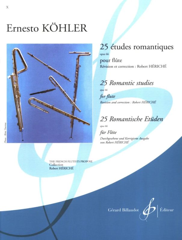 Ernesto Köhler - 25 romantische Etüden op. 66 für Flöte
