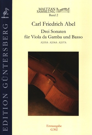 Carl Friedrich Abel: Drei Gambensonaten (c, g, a) für Viola da Gamba und Basso