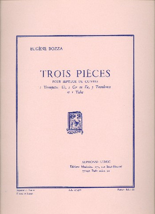 Eugène Bozza - Eugene Bozza: 3 Pieces