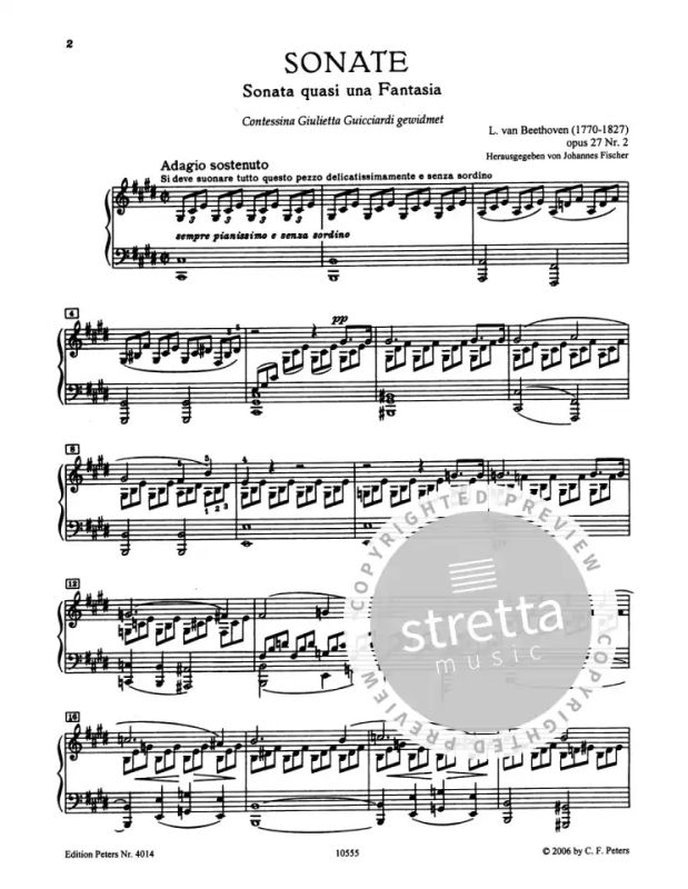 Ludwig van Beethoven - Piano Sonata No. 14 in C sharp minor op. 27/2