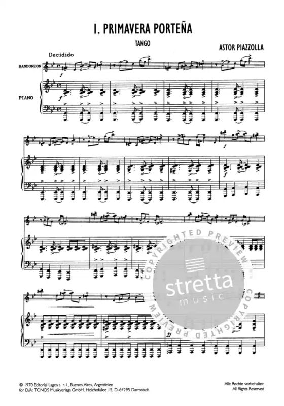 Perceptivo Catedral Segundo grado 4 Estaciones porteñas de Astor Piazzolla | comprar en Stretta tienda de  partituras online