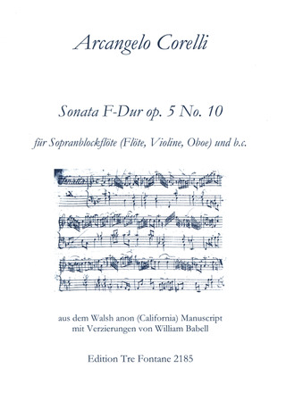 Arcangelo Corelli - Sonate F-Dur Op 5/10