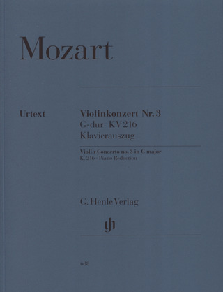 Wolfgang Amadeus Mozart - Concerto pour violon n° 3 en Sol majeur K. 216