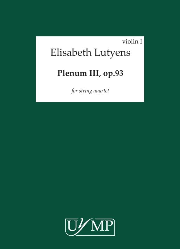 Elisabeth Lutyens - Plenum III Op.93